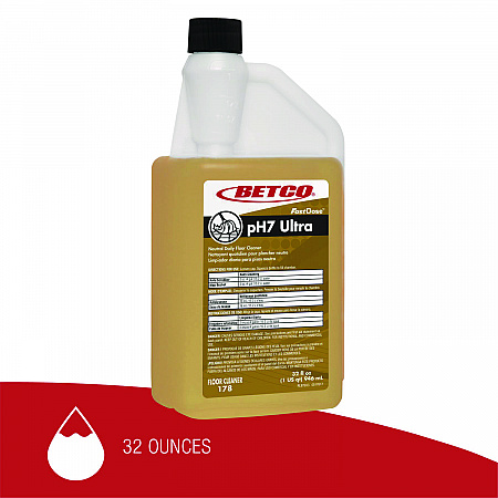 pH7 Ultra Floor Cleaner, Lemon Scent, 32 oz Bottle, 6/Carton (1784800)