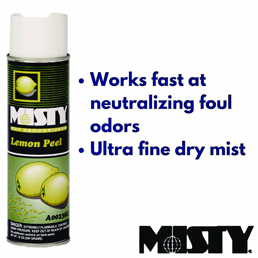 Handheld Air Deodorizer, Lemon Peel, 10 oz Aerosol Spray, 12/Carton (1001842)