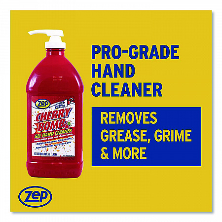 Cherry Bomb Gel Hand Cleaner, Cherry Scent, 48 oz, 4/Carton (ZUCBHC484CT)