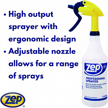 Professional Spray Bottle with Trigger Sprayer, 32 oz Bottle, Clear (HDPRO36EA)