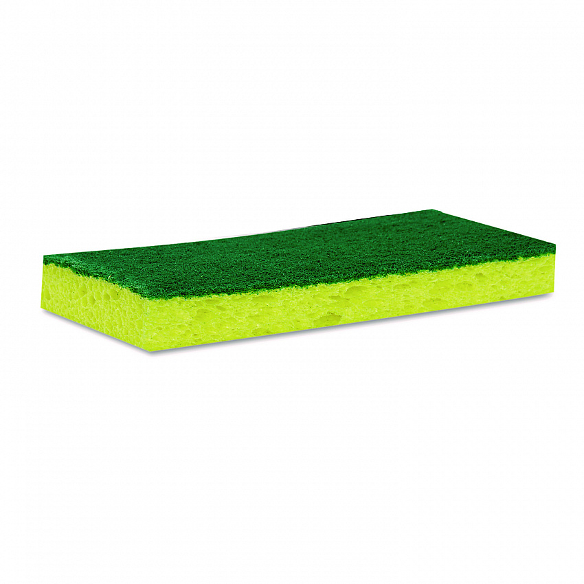 Medium-Duty Scrubbing Sponge 74, 3.6 x 6.1, 0.7" Thick, Yellow/Green, 10/Pack (74CC)