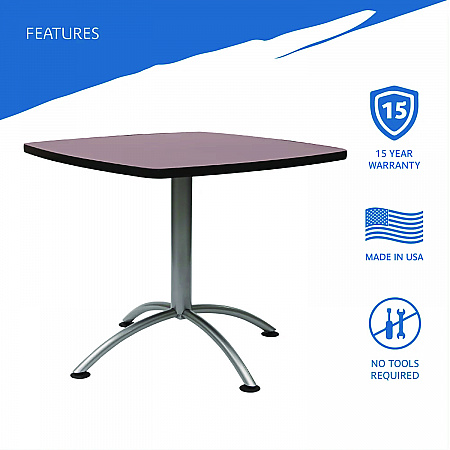 CafeWorks Cafe-Height Table, Square, 36