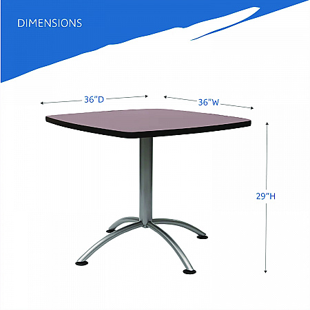 CafeWorks Cafe-Height Table, Square, 36