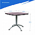 CafeWorks Cafe-Height Table, Square, 36