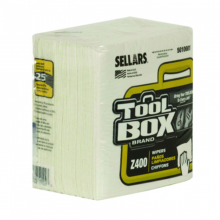 Z400 Quarterfold Wipers, 1-Ply, 11.87 x 13, White, 12/Carton (5010001)