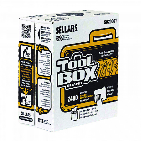 Z400 Interfold Pop-Up Wipers, 1-Ply, 8.5 x 16.5, White, 8/Carton (5020001)