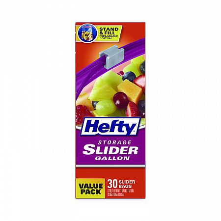 Slider Stand and Fill Food Storage Bags, Gallon, 10.56