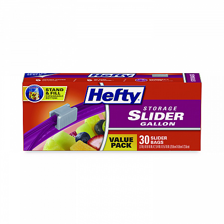 Slider Stand and Fill Food Storage Bags, Gallon, 10.56