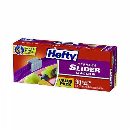 Slider Stand and Fill Food Storage Bags, Gallon, 10.56