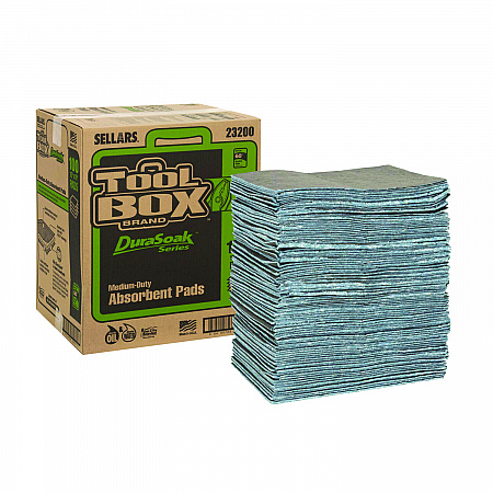 DuraSoak Universal Sorbents Medium Duty Pad, 0.26 gal, 15 x 19, 100/Carton (23200)