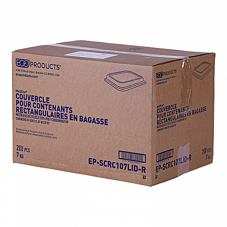 Worldview 100% Recycled Content Lid, 10.82 x 10.71 x 1.83, Clear, Plastic, 200/Carton (EPSCRC107LIR)