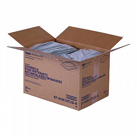 Worldview 100% Recycled Content Lid, 10.82 x 10.71 x 1.83, Clear, Plastic, 200/Carton (EPSCRC107LIR)