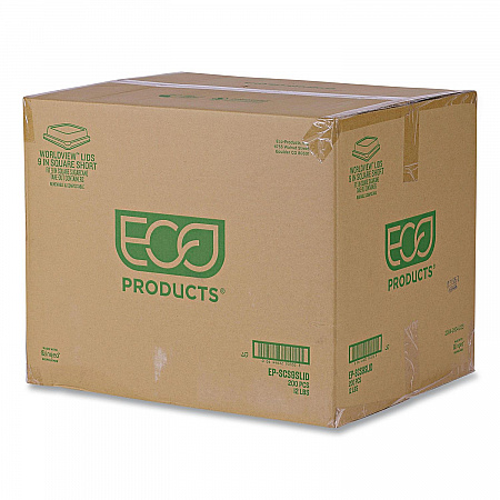 Renewable and Compostable Lids, 8.8 x 8.8 x 1.64, Clear, Plastic, 200/Carton (EPSCS9SLID)