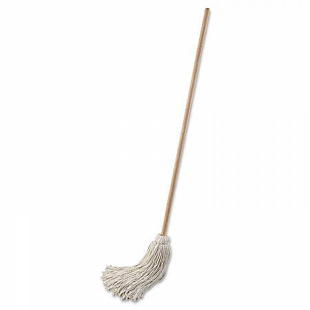 Handle/Deck Mop, #32 White Cotton Head, 54