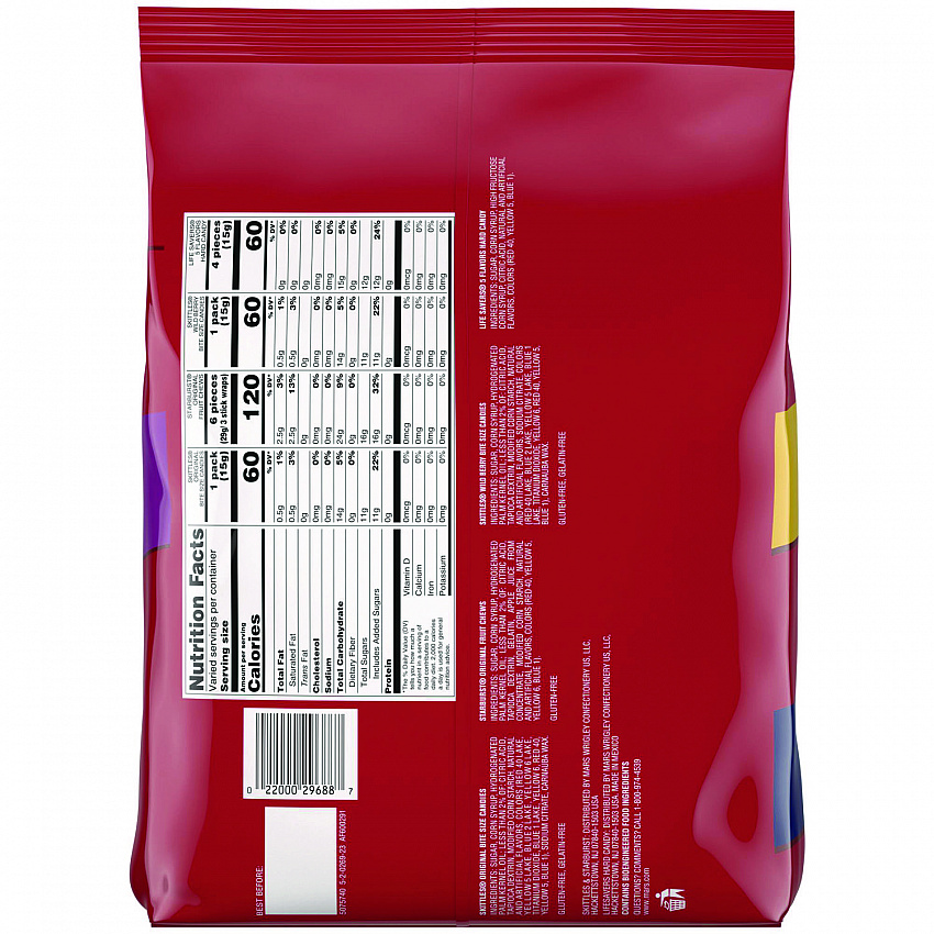 Skittles, Starburst and Life Savers Fun Size Fruity Candy Assortment, 45.85 oz Bag, 135 Pieces, Individually Wrapped (29689)