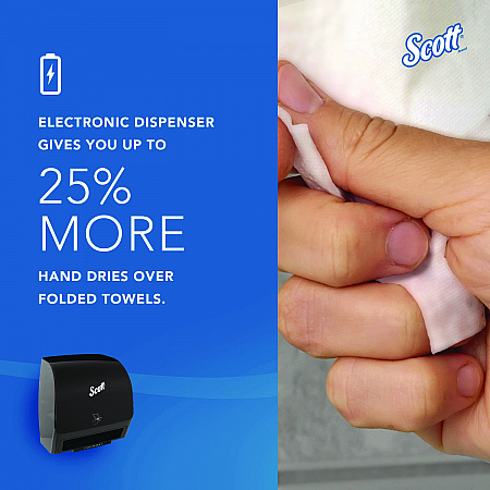 Slimroll Electronic Towel Dispenser, 12.35 x 7.25 x 11.8, Black (47196)