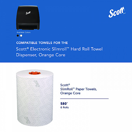 Slimroll Electronic Towel Dispenser, 12.35 x 7.25 x 11.8, Black (47196)
