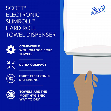 Slimroll Electronic Towel Dispenser, 12.35 x 7.25 x 11.8, Black (47196)