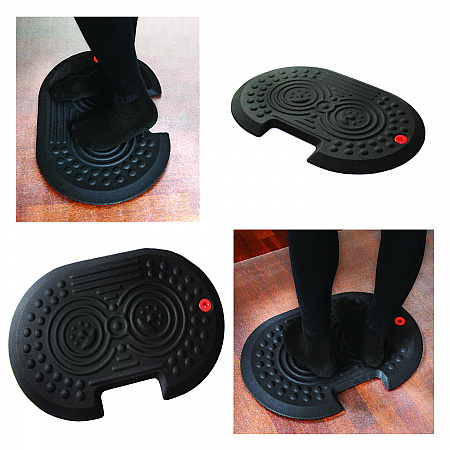 AFS-TEX 2000X Anti-Fatigue Mat, Oval, Black Anti-Slip Surface, 16
