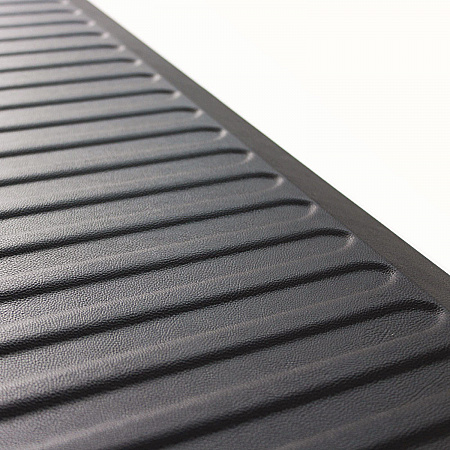 AFS-TEX 6000X Anti-Fatigue Mat, Rectangular, Midnight Black Ribbed Surface, 23