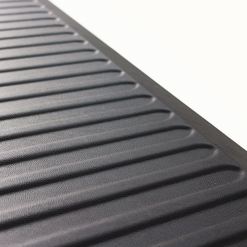 AFS-TEX 6000X Anti-Fatigue Mat, Rectangular, Midnight Black Ribbed Surface, 23" x 67" (FCA2367XVBK)