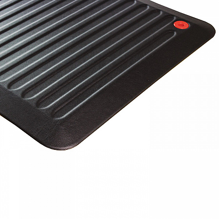 AFS-TEX 6000X Anti-Fatigue Mat, Rectangular, Midnight Black Ribbed Surface, 23
