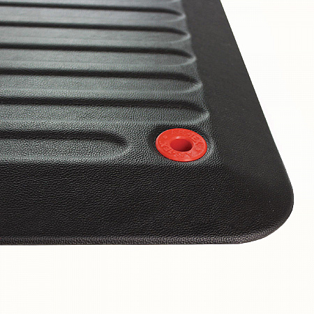 AFS-TEX 6000X Anti-Fatigue Mat, Rectangular, Midnight Black Ribbed Surface, 23