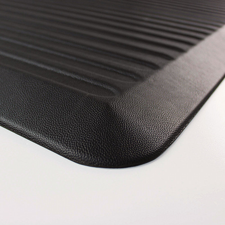 AFS-TEX 6000X Anti-Fatigue Mat, Rectangular, Midnight Black Ribbed Surface, 23