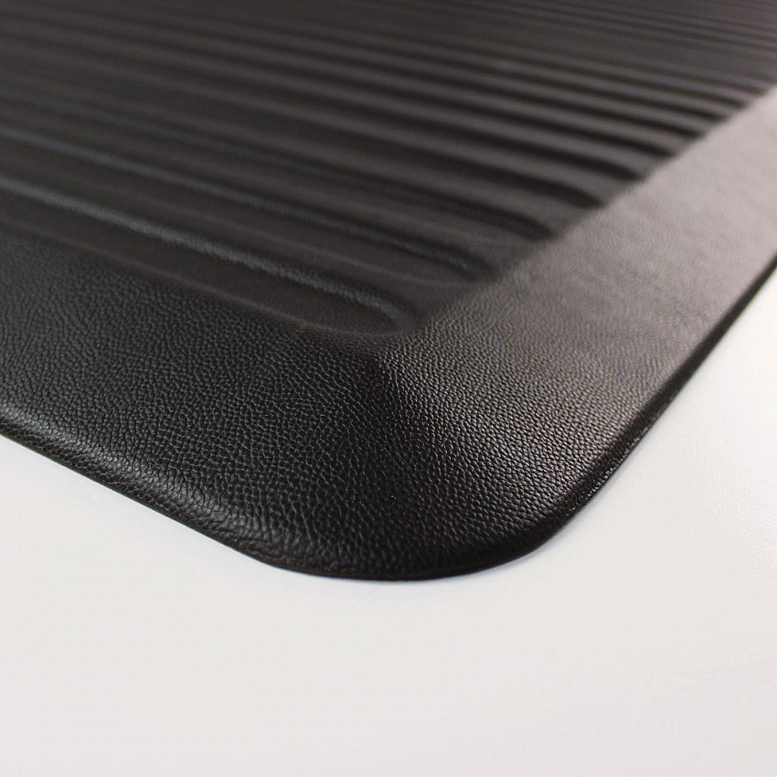 AFS-TEX 6000X Anti-Fatigue Mat, Rectangular, Midnight Black Ribbed Surface, 23" x 67" (FCA2367XVBK)