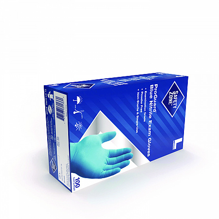 ProGuard Nitrile Gloves, Powder-Free, Large, 3 mil (Palm), 3.5 mil (Fingers), Blue, 100/Box, 10 Boxes/Carton (GNPRLG1A)