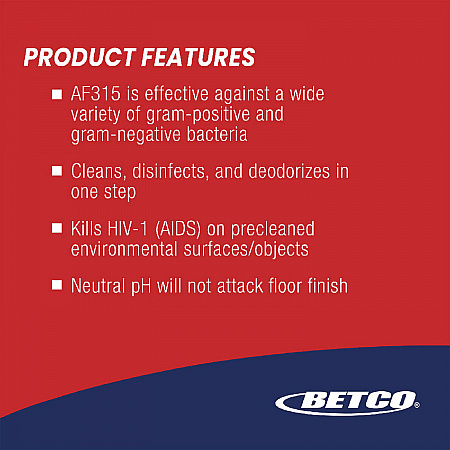 AF315 Disinfectant Cleaner, Citrus Floral Scent, 55 gal Drum (3155500)