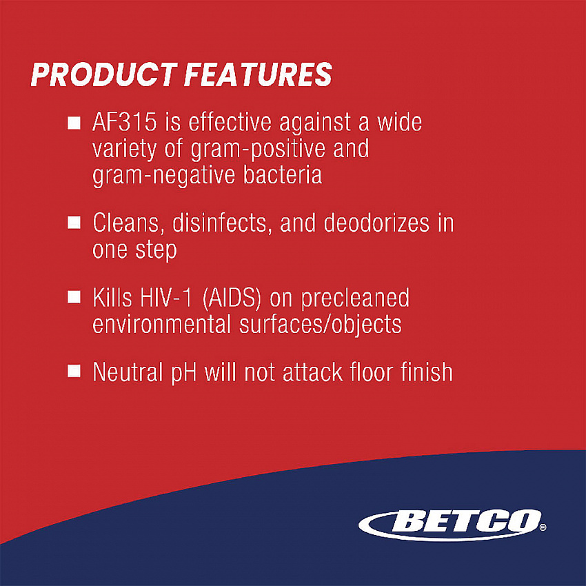 AF315 Disinfectant Cleaner, Citrus Floral Scent, 55 gal Drum (3155500)