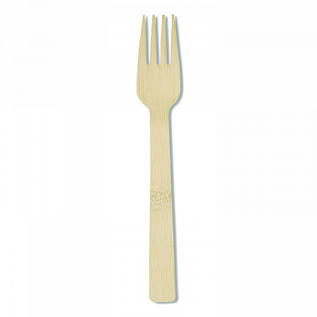 Bamboo Cutlery, Mediumweight Fork, Paper, Light Golden, 100/Pack, 10 Packs/Carton (ANFBAM)