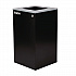 29 Gallon Trash/Recycling Cans, Steel, Blue Recycling Can with Square Lid, Black Trash Can with Square Lid (4450BLKKIT1)
