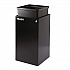 29 Gallon Trash/Recycling Cans, Steel, Blue Recycling Can with Square Lid, Black Trash Can with Square Lid (4450BLKKIT1)