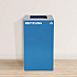 29 Gallon Trash/Recycling Cans, Steel, Blue Recycling Can with Square Lid, Black Trash Can with Square Lid (4450BLKKIT1)