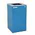 29 Gallon Trash/Recycling Cans, Steel, Blue Mixed Recycling Can with Square Lid, Black Trash Can with Square Lid (4450BLKKIT2)