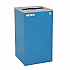 29 Gallon Trash/Recycling Cans, Steel, Blue Mixed Recycling with Mixed Lid, Black Trash Can with Square Lid (4450BLKKIT3)