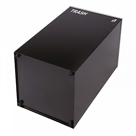 29 Gallon Trash/Recycling Cans, Steel, Blue Recycling with Mixed Lid, Black Trash Can with Square Lid (4450BLKKIT4)