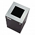 29 Gallon Trash/Recycling Cans, Steel, Blue Recycling with Mixed Lid, Black Trash Can with Square Lid (4450BLKKIT4)