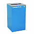 29 Gallon Trash/Recycling Cans, Steel, Blue Cans/Bottles Recycling with Mixed Lid, Black Trash Can with Square Lid (4450BLKKIT5)