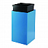 29 Gallon Trash/Recycling Cans, Steel, Blue Recycling with Circle Lid, Black Trash Can with Square Lid (4450BLKKIT6)