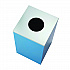 29 Gallon Trash/Recycling Cans, Steel, Blue Recycling with Circle Lid, Black Trash Can with Square Lid (4450BLKKIT6)