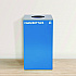 29 Gallon Trash/Recycling Cans, Steel, Blue Cans/Bottles Recycling with Circle Lid, Black Trash Can with Square Lid (4450BLKKIT7)