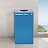 29 Gallon Trash/Recycling Cans, Steel, Blue Cans/Bottles Recycling with Circle Lid, Black Trash Can with Square Lid (4450BLKKIT7)