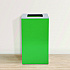 29 Gallon Trash/Recycling Cans, Steel, Green Recycling Can with Square Lid, Black Trash Can with Square Lid (4450BLKKIT8)