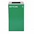 29 Gallon Trash/Recycling Cans, Steel, Green Recycling Can with Square Lid, Black Trash Can with Square Lid (4450BLKKIT8)