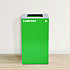 29 Gallon Trash/Recycling Cans, Steel, Green Compost Can with Square Lid, Black Trash Can with Square Lid (4450BLKKIT9)