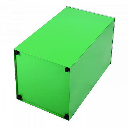 29 Gallon Trash/Recycling Cans, Steel, Green Mixed Recycling Can with Square Lid, Black Trash Can with Square Lid (4450BLKKIT10)