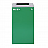 29 Gallon Trash/Recycling Cans, Steel, Green Mixed Recycling Can with Square Lid, Black Trash Can with Square Lid (4450BLKKIT10)